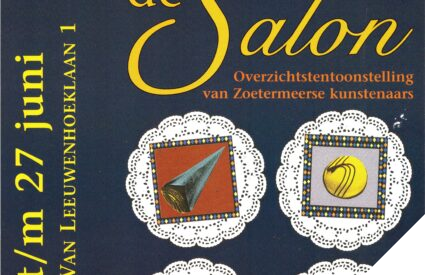Poster van tentoonstelling 'De Salon', onderdeel van het archief van Marjon van Kan dat in 2025 werd verworven