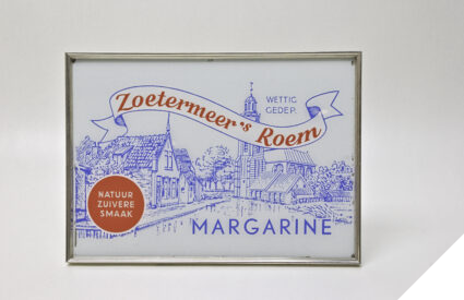 Lichtbak voor gebruik als lichtreclame voor margarine van het merk 'Zoetermeer's Roem'