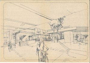Tekening uit het archief van architect Johan Hamminga