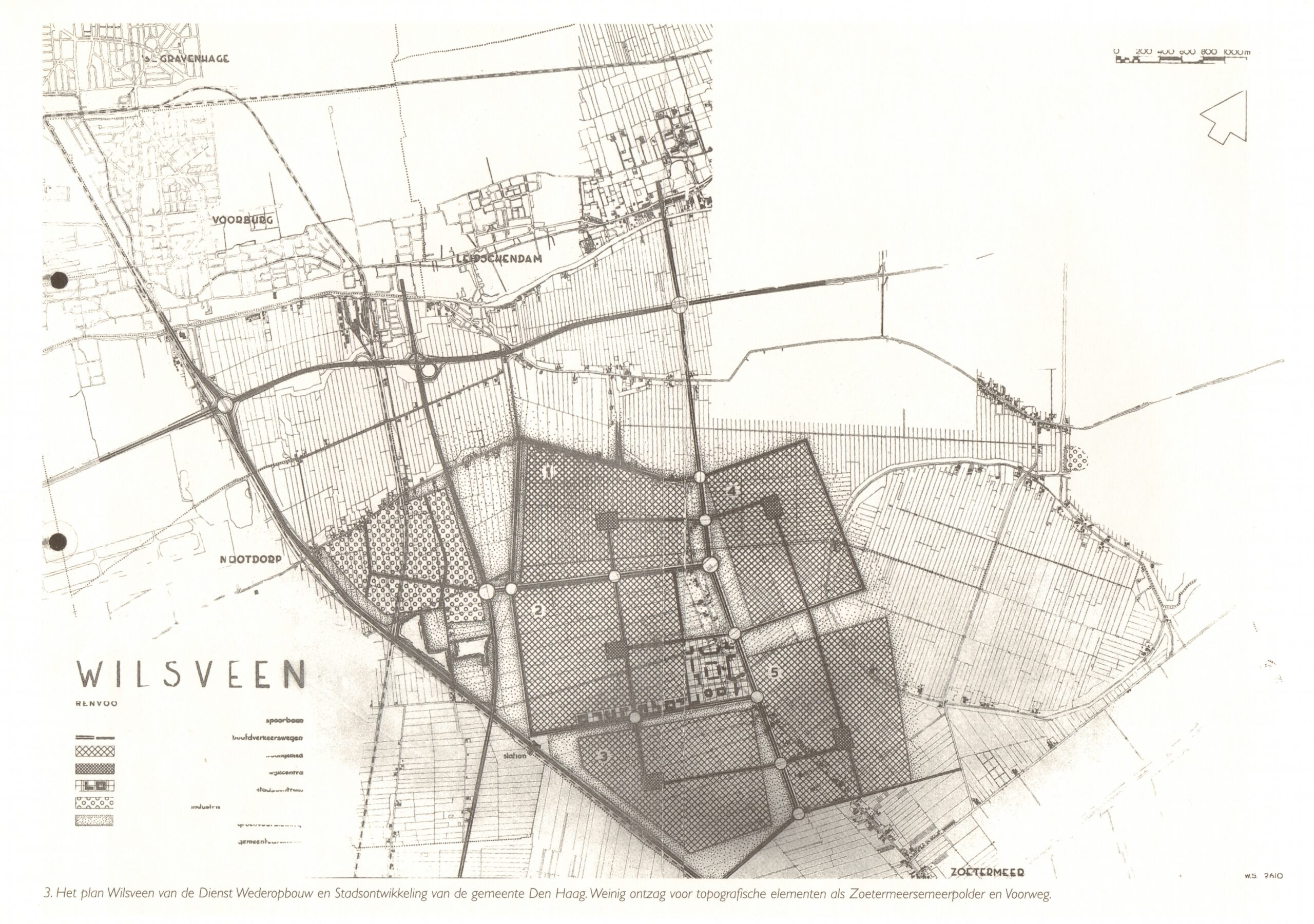 Kaart Wilsveen, plan W.M. Dudok